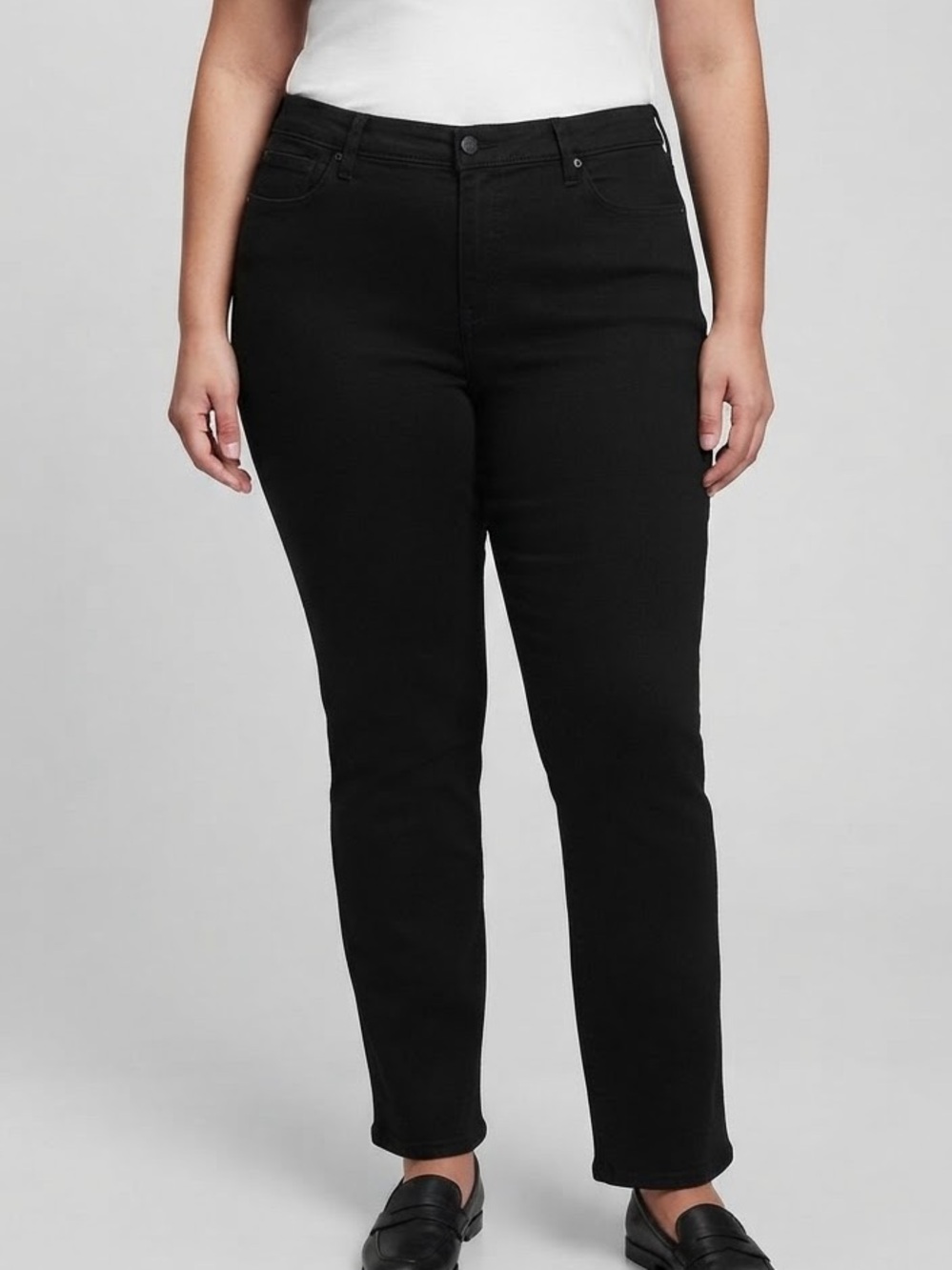 LEVIS SIGNATURE Mid Rise Straight Black Jeans Plus size 26